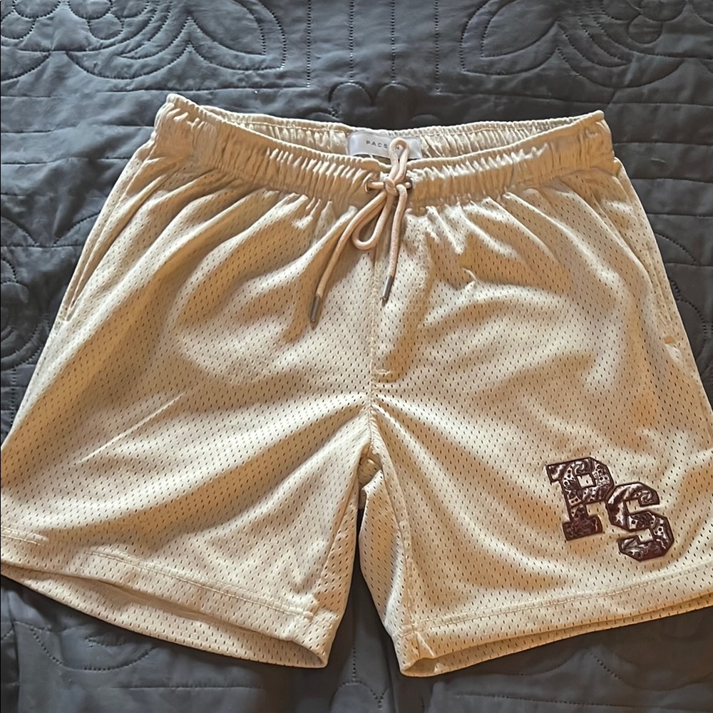 PacSun Tan Athletic Mesh Shorts with Drawstring